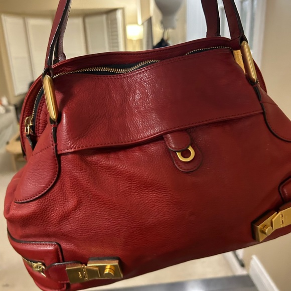 S O L D !   🌹 Authentic Chloe Red Leather - with authentication card. - Picture 2 of 14